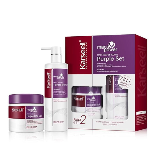 KIT MASCARILLA Y SHAMPOO MORADO KARSEELL
