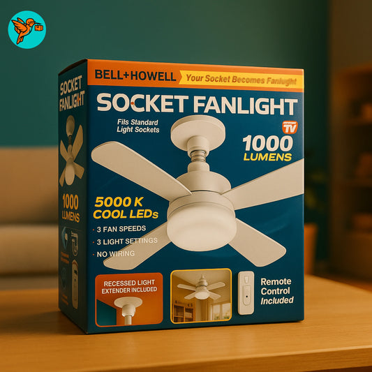 Ventilador con Luz LED Bell+Howell - 2 en 1 (1000 Lúmenes)