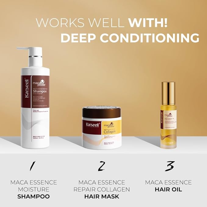 Karseell Set Capilar de Colágeno y Argán | Cabello Suave y Reparado