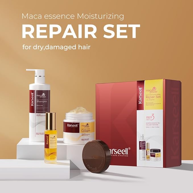Karseell Set Capilar de Colágeno y Argán | Cabello Suave y Reparado