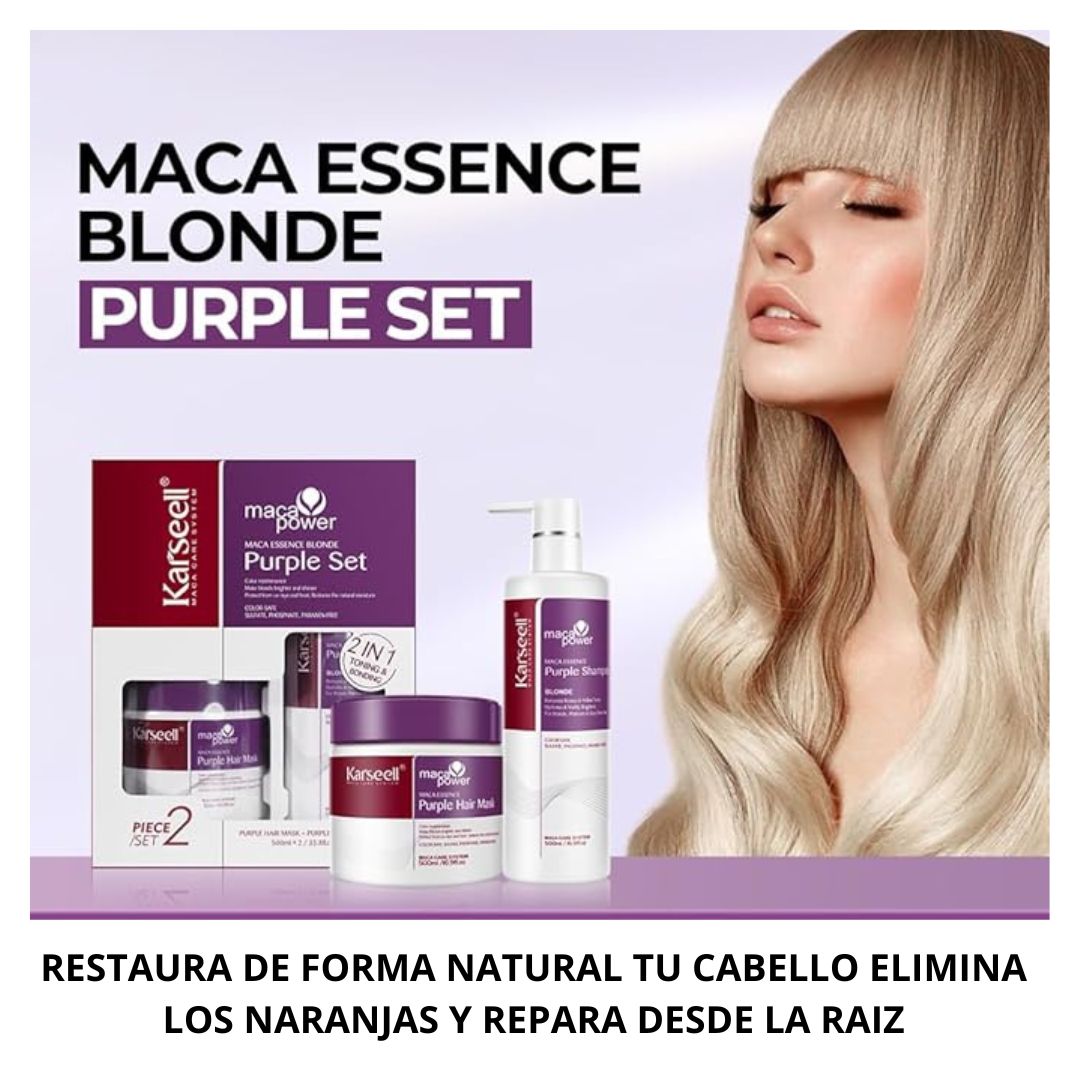 KIT MASCARILLA Y SHAMPOO MORADO KARSEELL