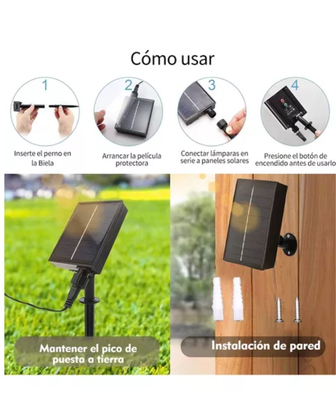 LUCES NAVIDAD PANEL SOLAR 200 LUCES
