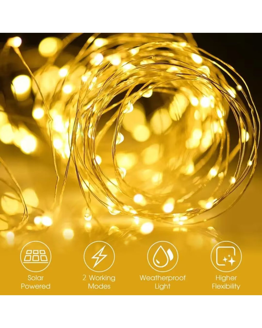 LUCES NAVIDAD PANEL SOLAR 200 LUCES