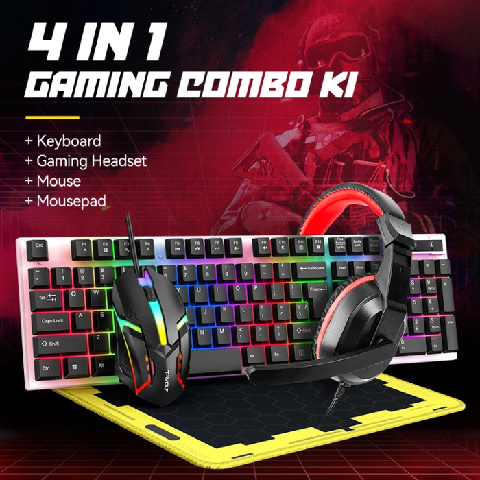 Set Teclado Gamer 4 en 1
