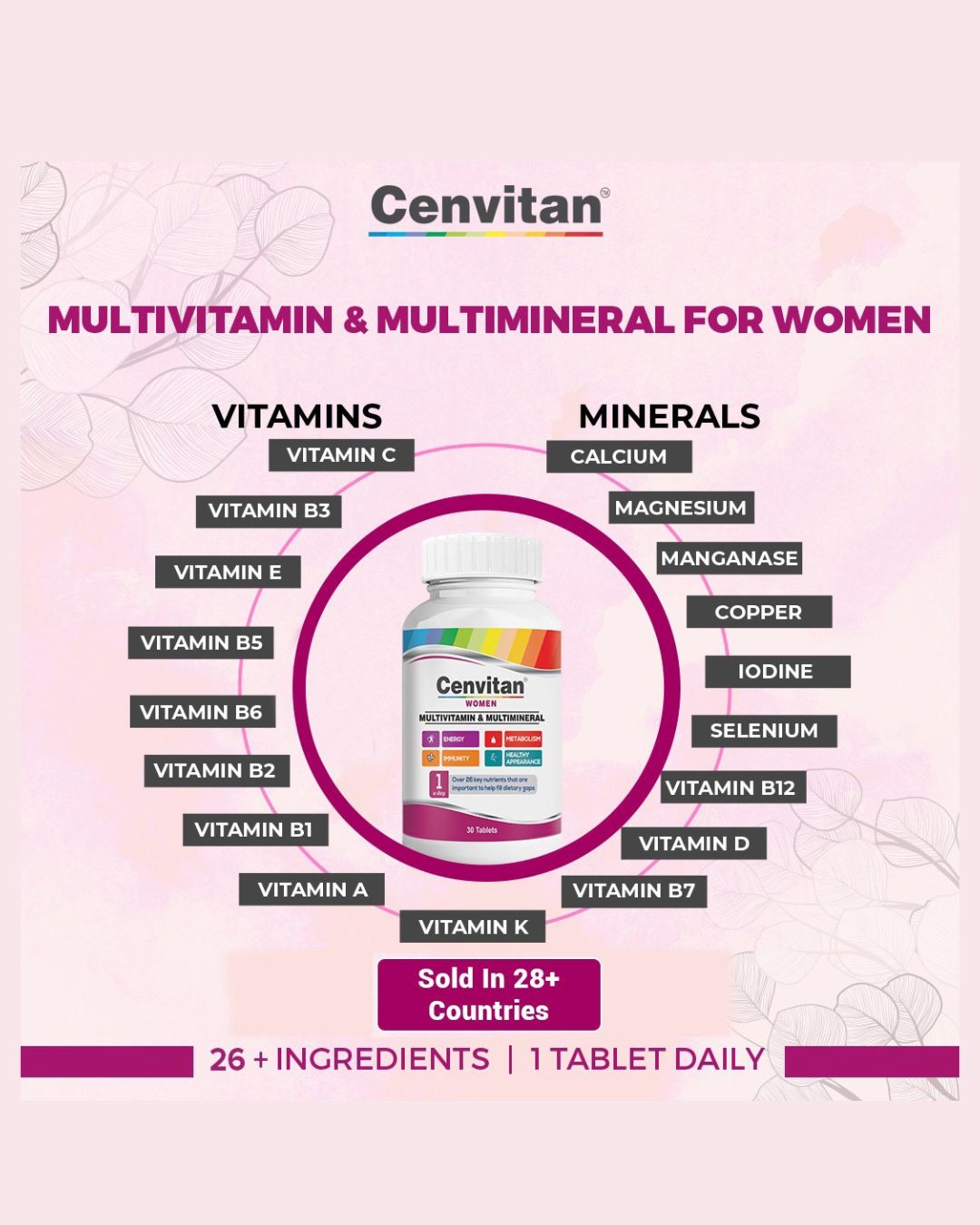MULTIVITAMINICO CENVITAN MUJERES 50