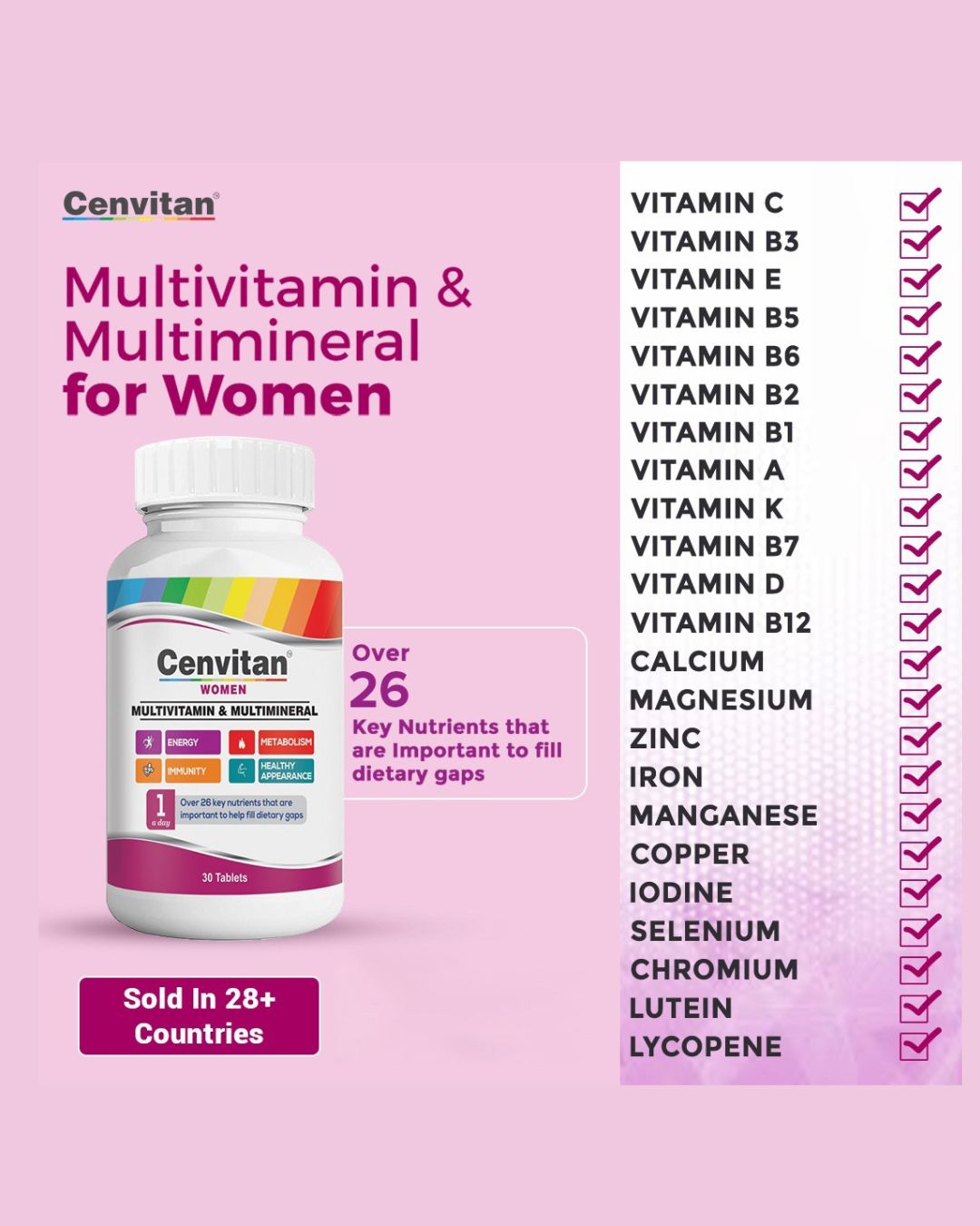 MULTIVITAMINICO CENVITAN MUJERES 50