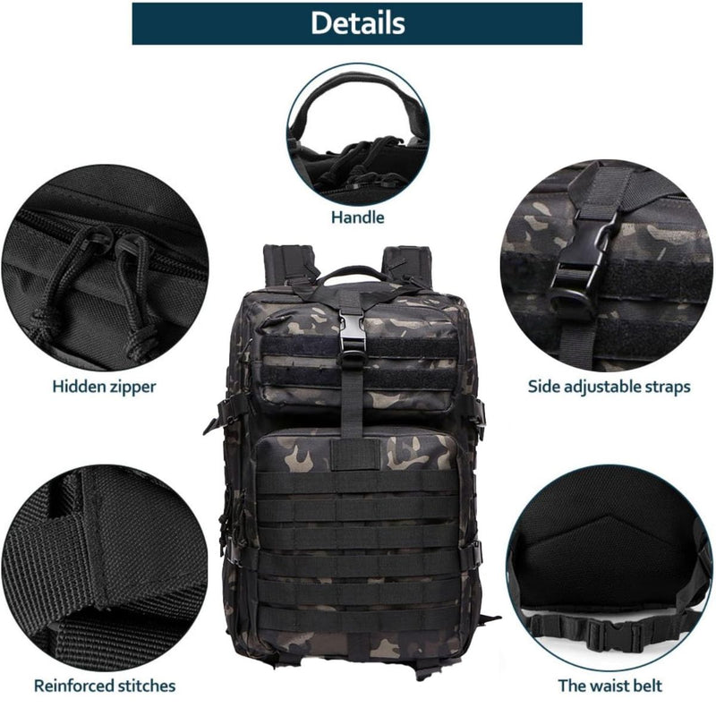 Mochila Táctica Militar 45L | Resistente para Viajes y Aventuras