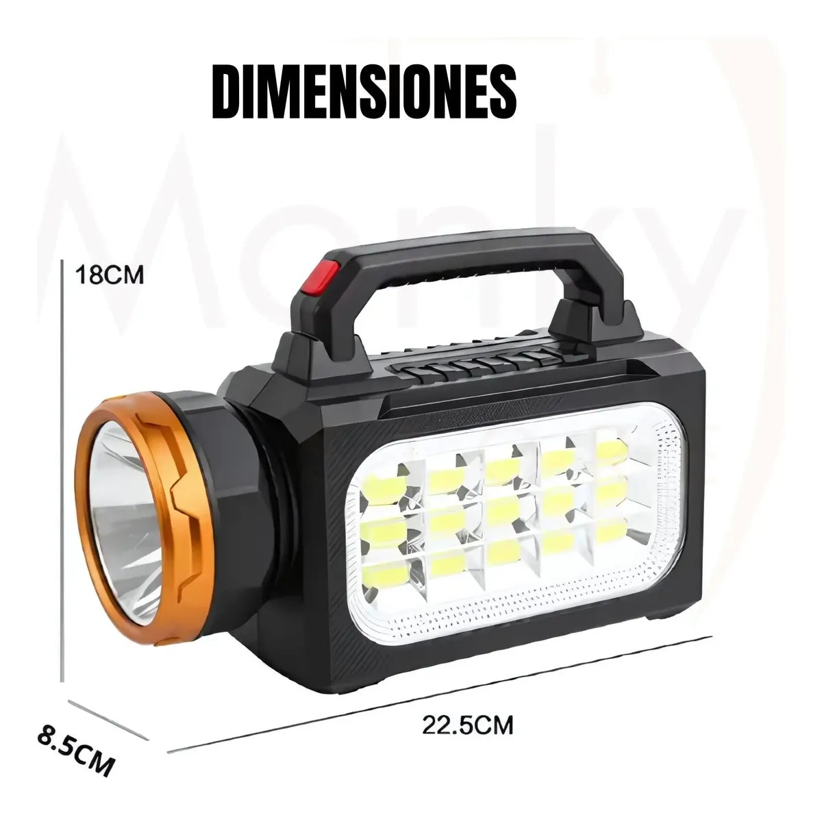 Linterna Solar Recargable LED | Potente Luz para Emergencias y Camping
