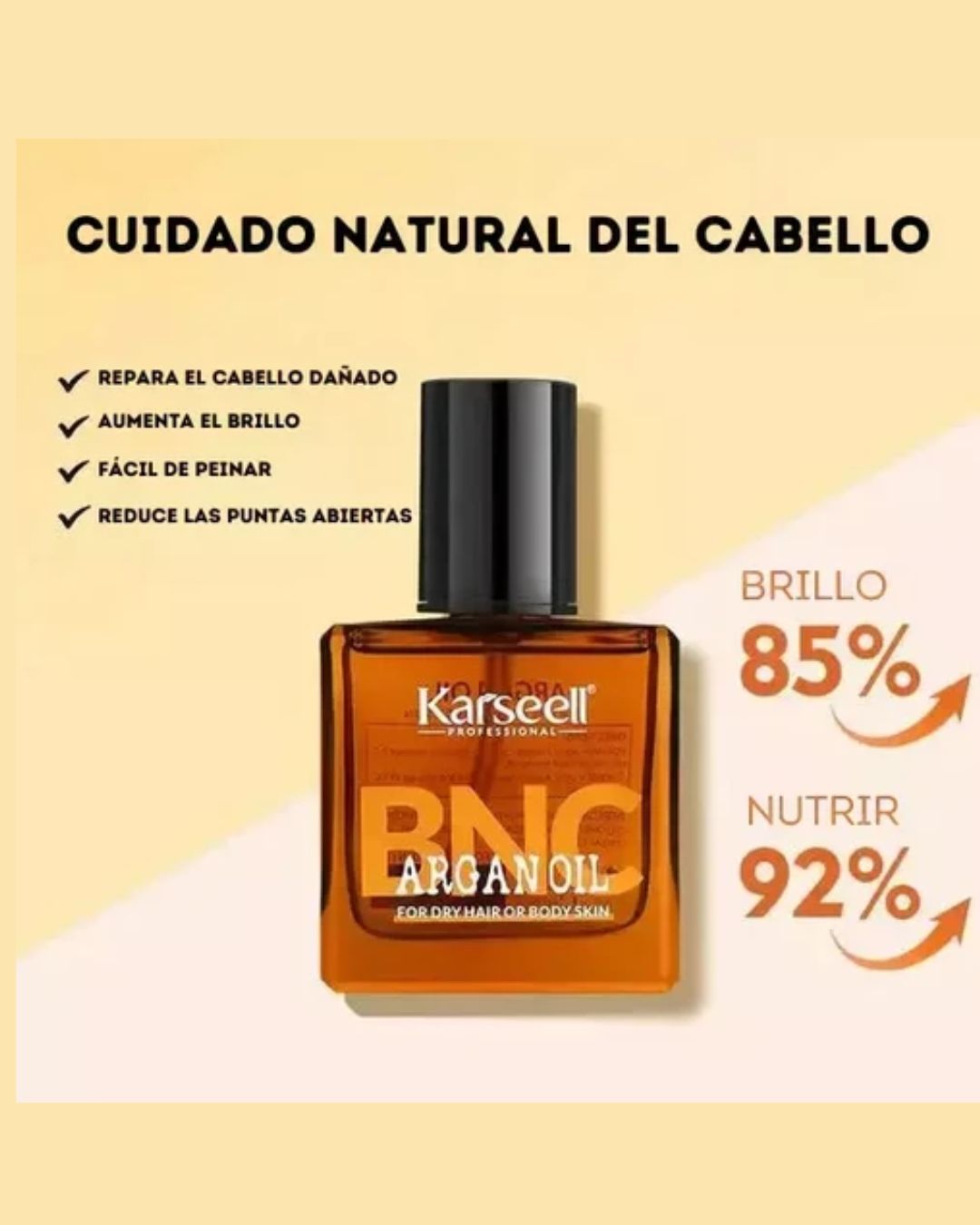 Sérum Capilar Karseell con Aceite de Argán | Cabello Suave, Brillante y Sin Frizz