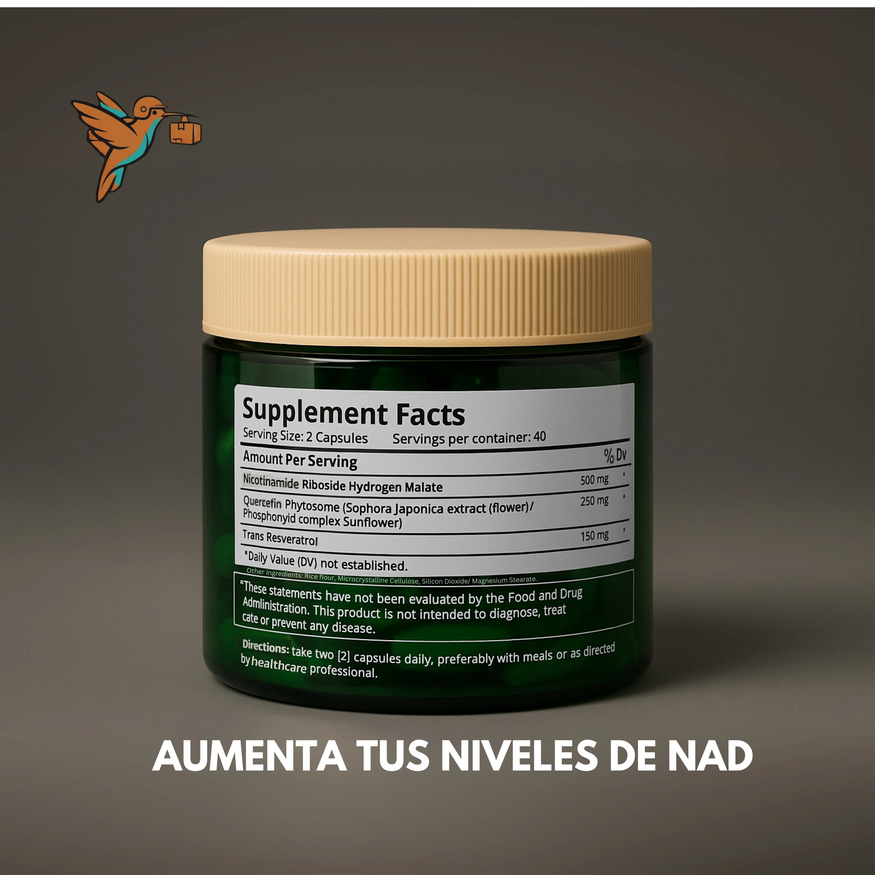 SUPLEMENTO NAD+ RESVERATROL 900MG 80 CAP