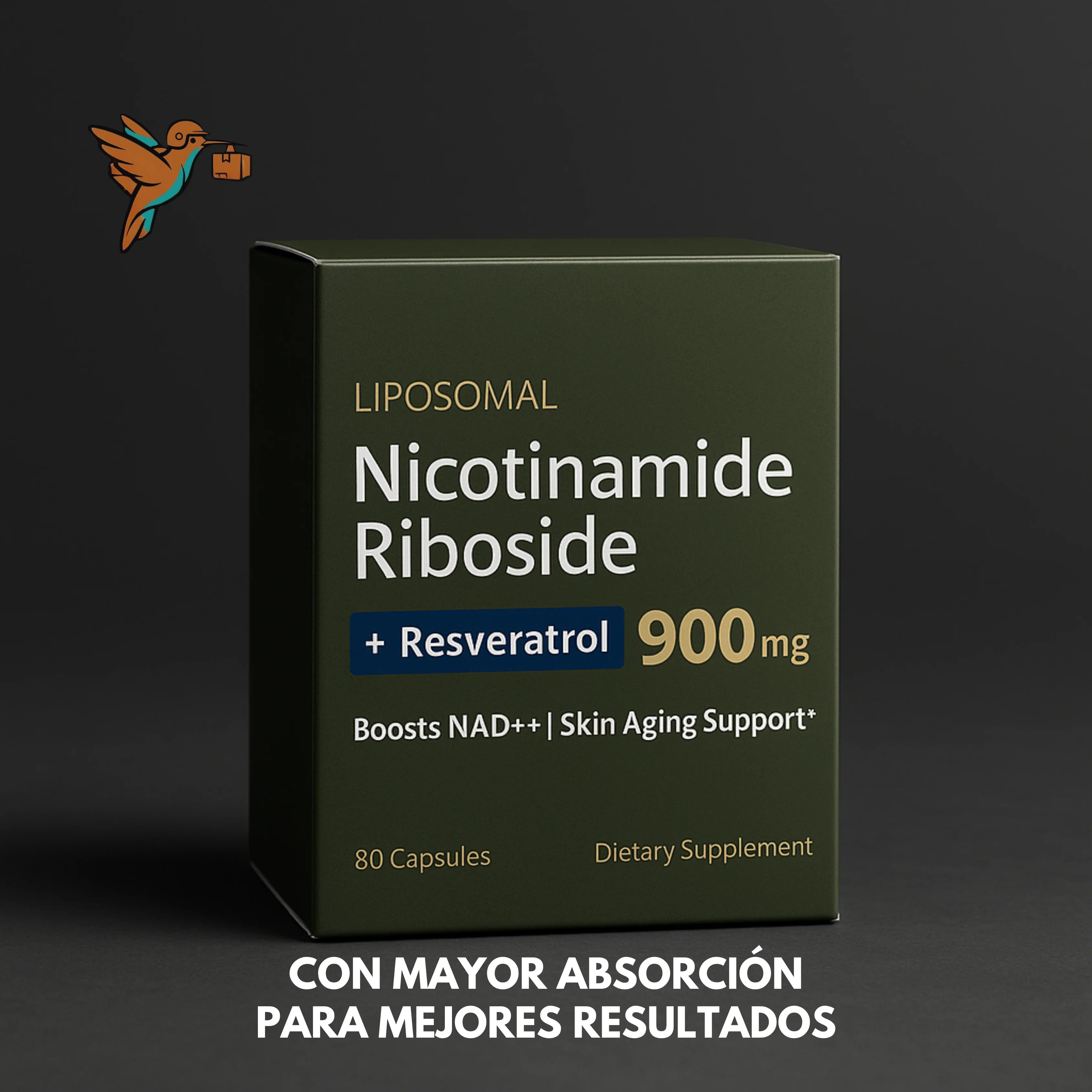 SUPLEMENTO NAD+ RESVERATROL 900MG 80 CAP