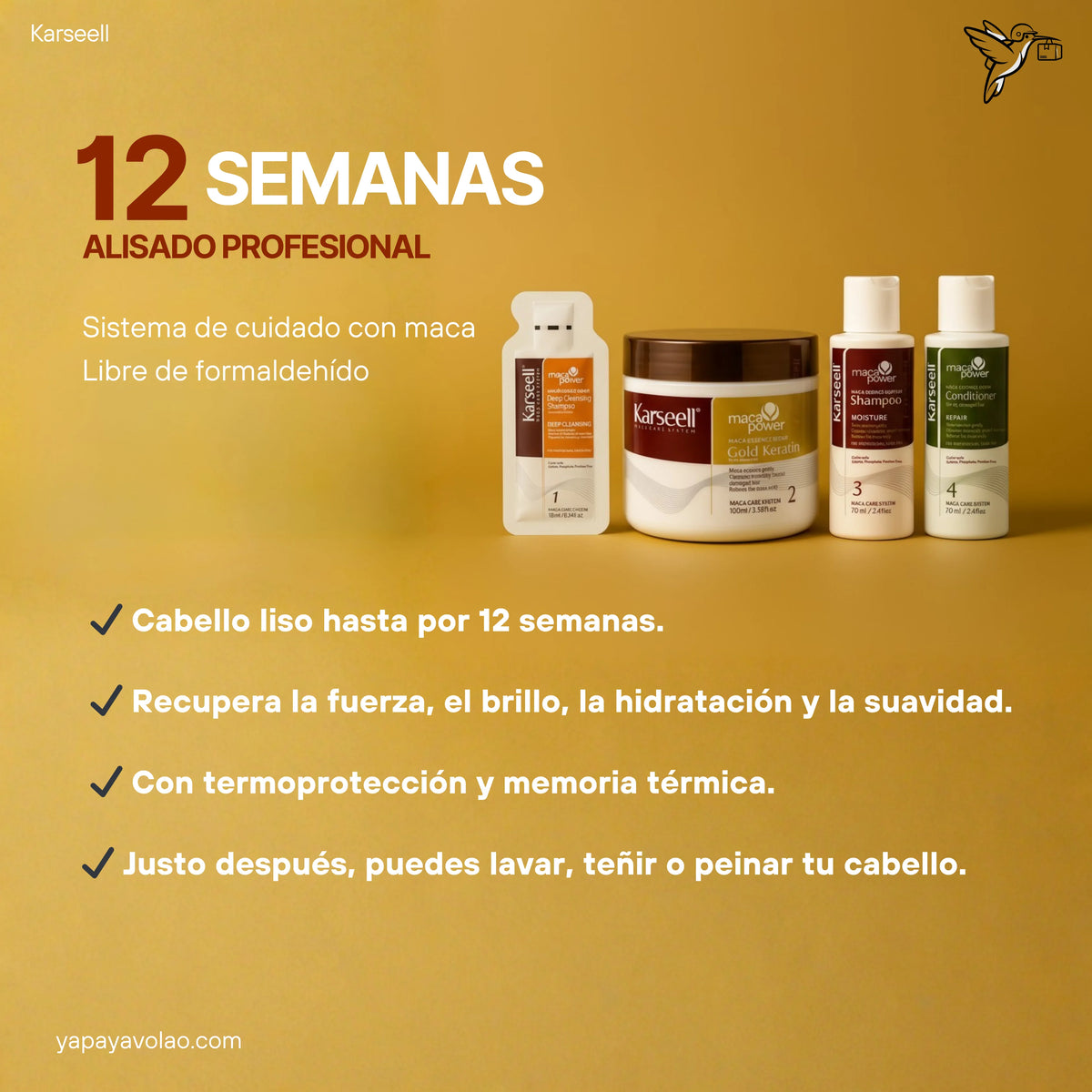 KIT ALISADO KARSEELL 12 SEMANAS