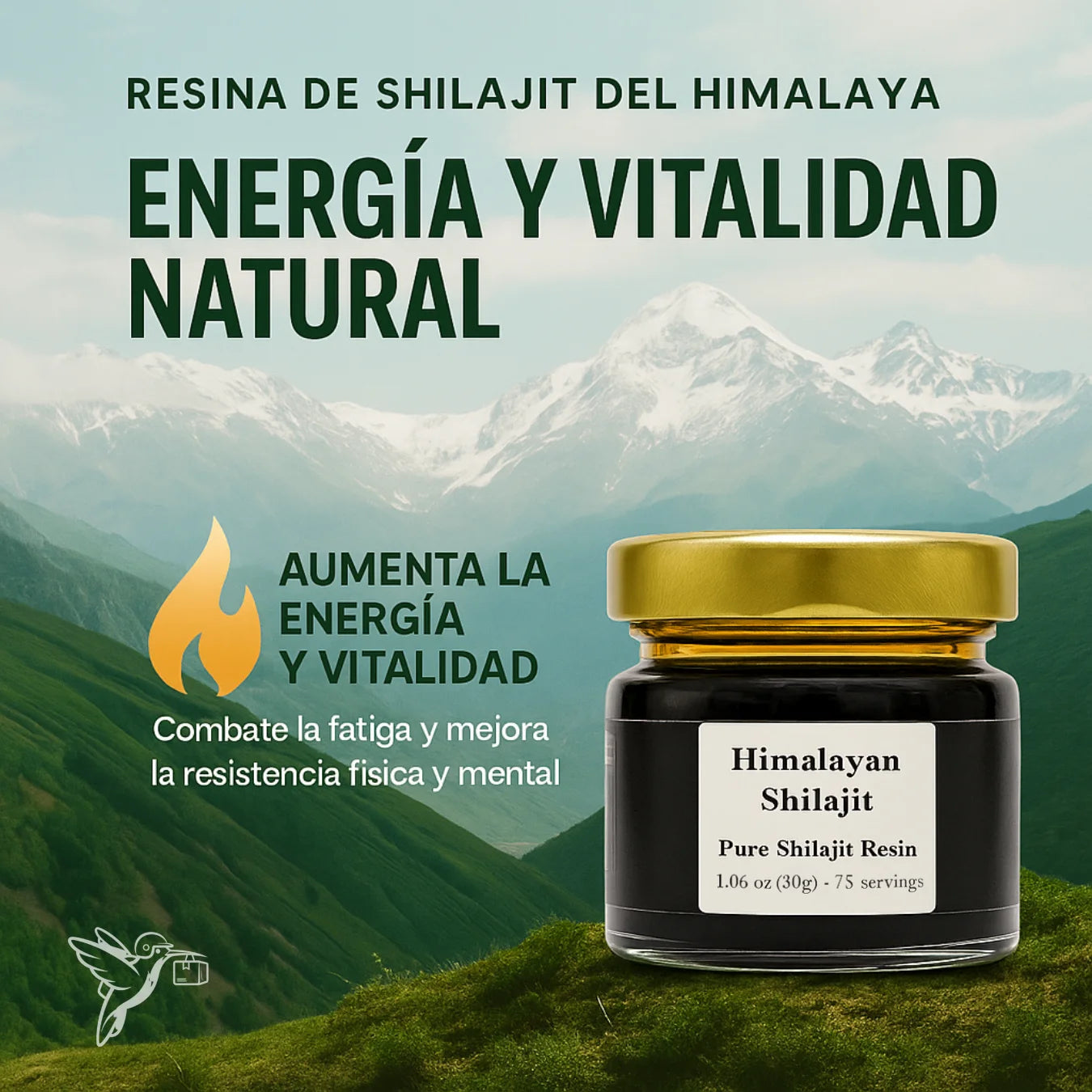 Shilajit Puro del Himalaya – Resina Natural para Energía, Vitalidad y Bienestar Total