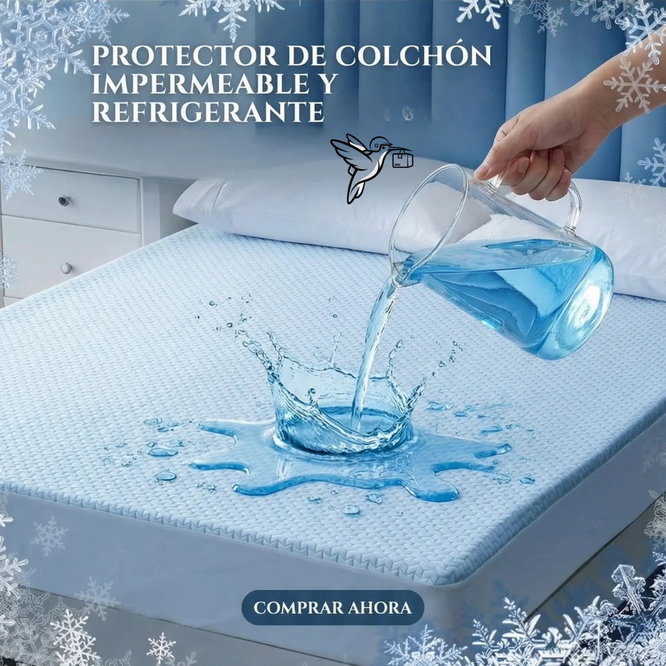 PROTECTOR COLCHON COOL TOUCH - Antiácaros, impermeable, refrescante