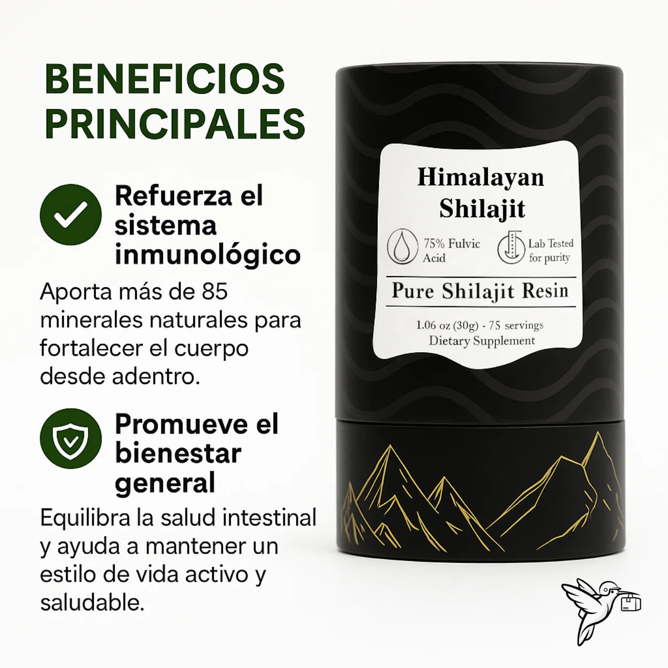 Shilajit Puro del Himalaya – Resina Natural para Energía, Vitalidad y Bienestar Total