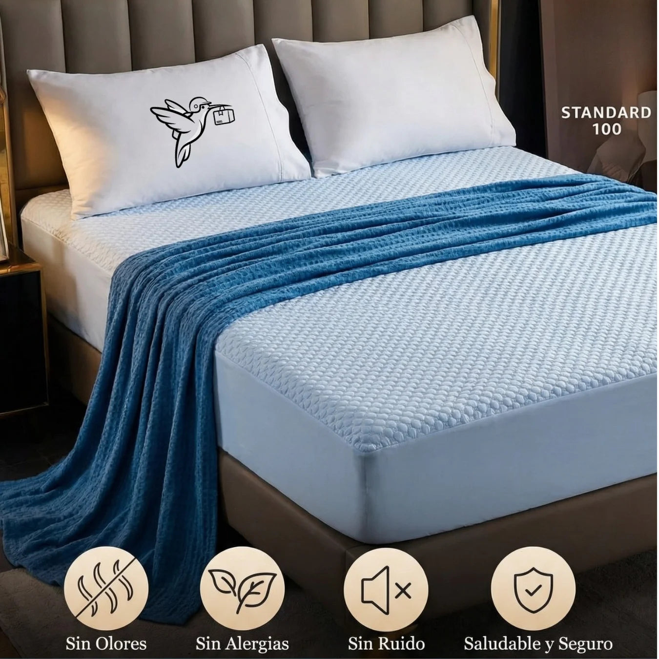 PROTECTOR COLCHON COOL TOUCH - Antiácaros, impermeable, refrescante