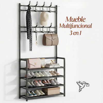 Mueble Multifuncional -  Perchero + Zapatero + Tipo mesa Decorativa