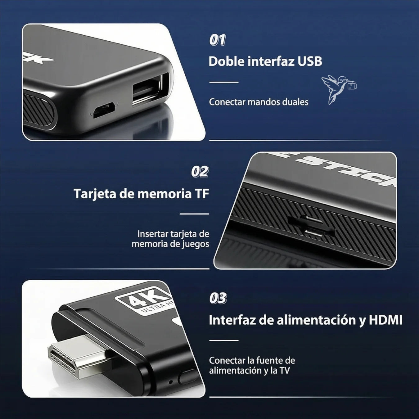 CONSOLA RETRO HDMI - M8 PRO GAME STICK 4K