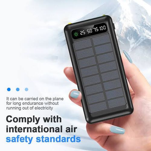 Power Bank Solar 10,000 mAh | Cables Integrados 4 en 1
