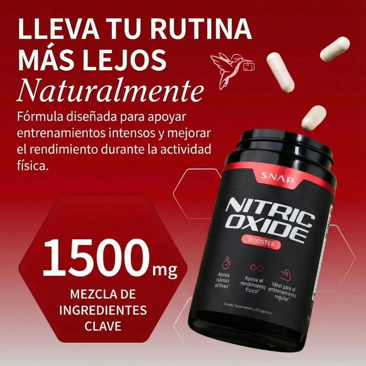 ÓXIDO NÍTRICO x60 – Fórmula Pre-Workout para Rutinas Intensas