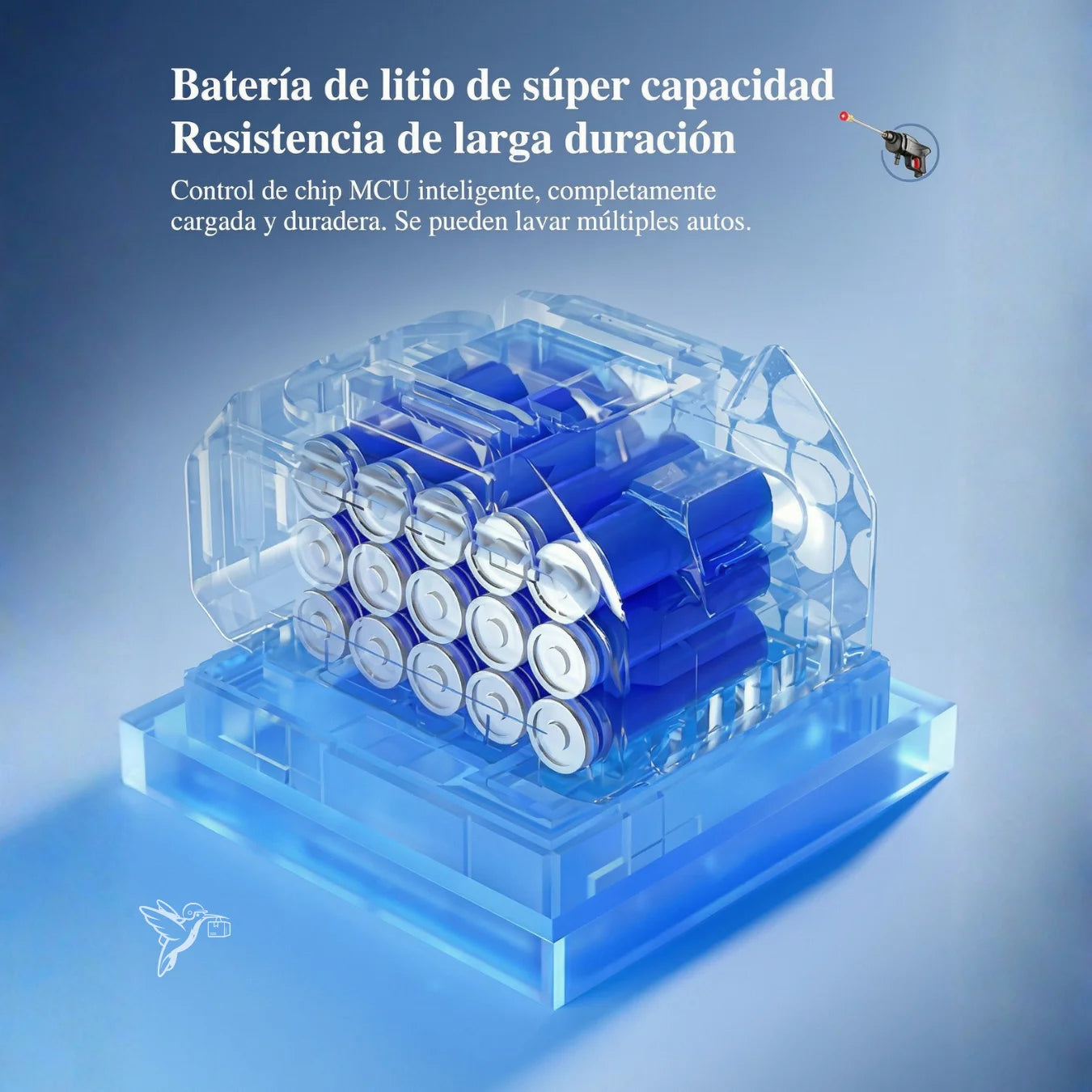 HIDROLAVADORA DE ALTA PRESION PORTATIL - 1 BATERIA