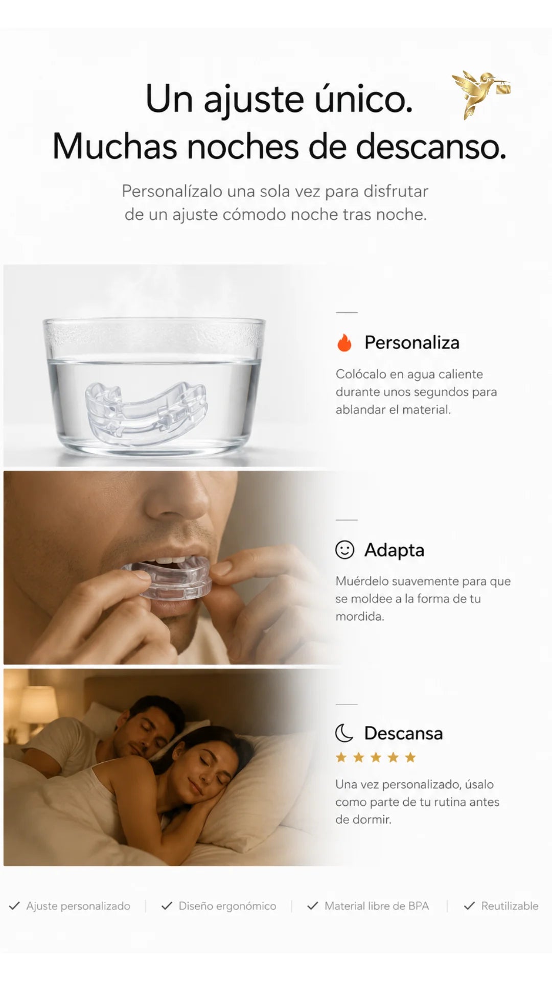 Dispositivo Antirronquidos Ajustable | Descanso Más Cómodo sin ruidos