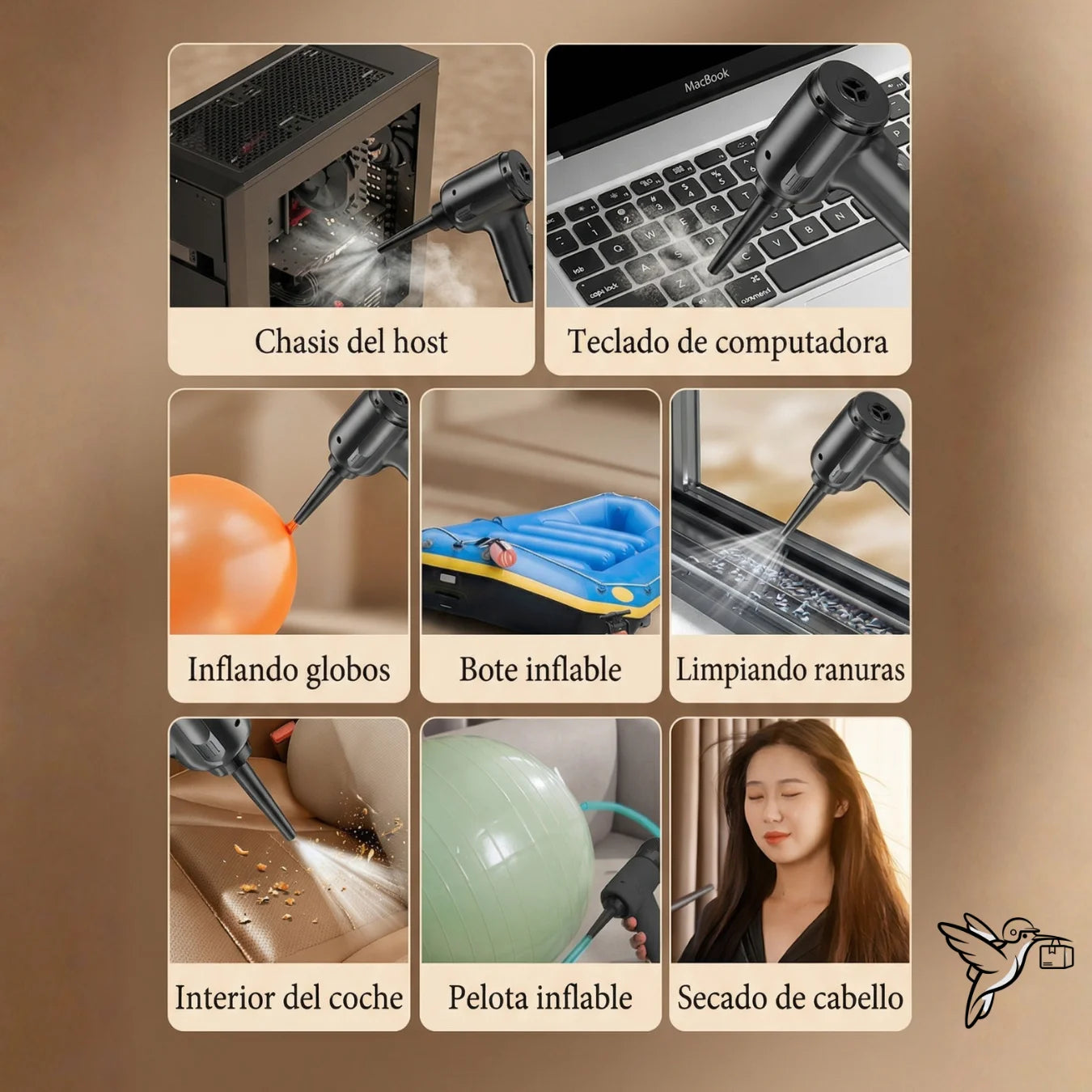 Mini Aspiradora Portátil USB | 3 en 1 - Aspira y Sopla