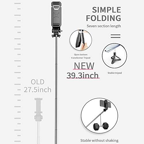 Selfie Stick Trípode con Luz LED y Control Remoto – Extensible 1024 mm