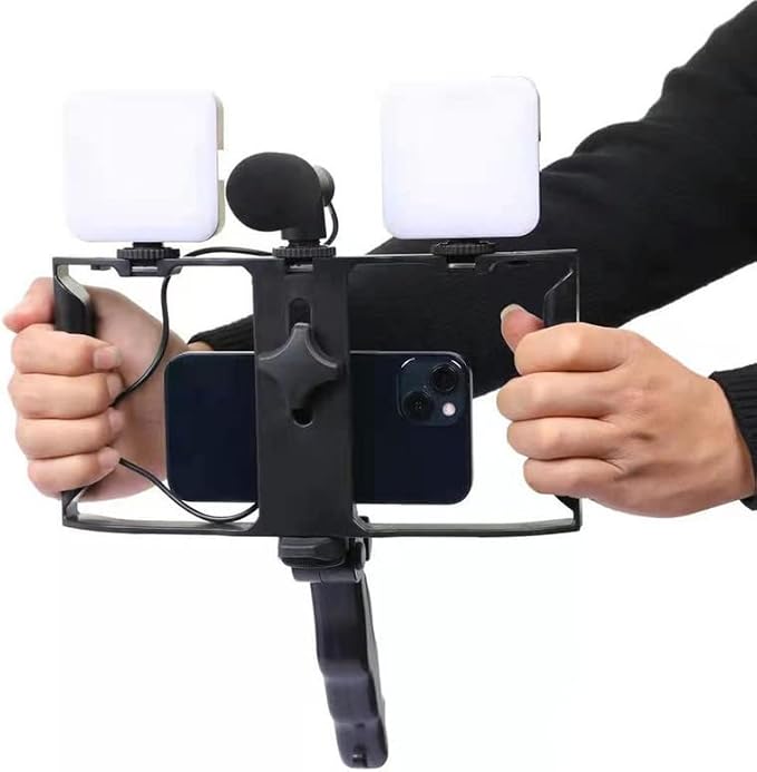 Kit de Creación de Contenido | Luz, Micrófono y Trípode Todo en Uno [AY-49X]