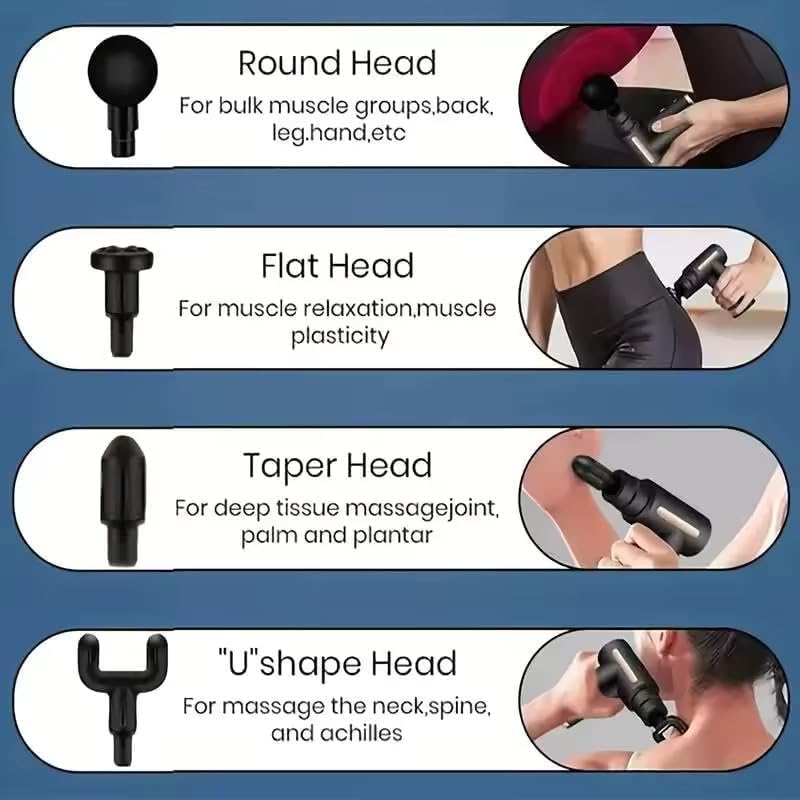 Pistola de Masaje Muscular Portátil