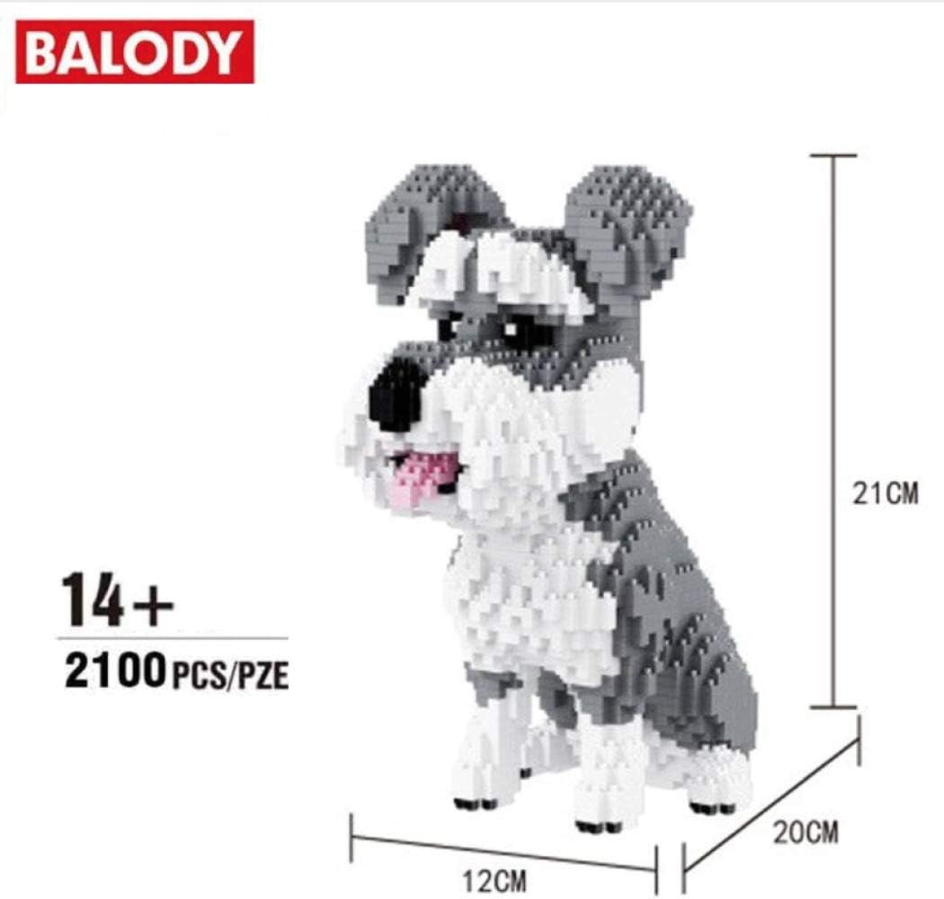Perro de Bloques Armable 3D - Schnauzer