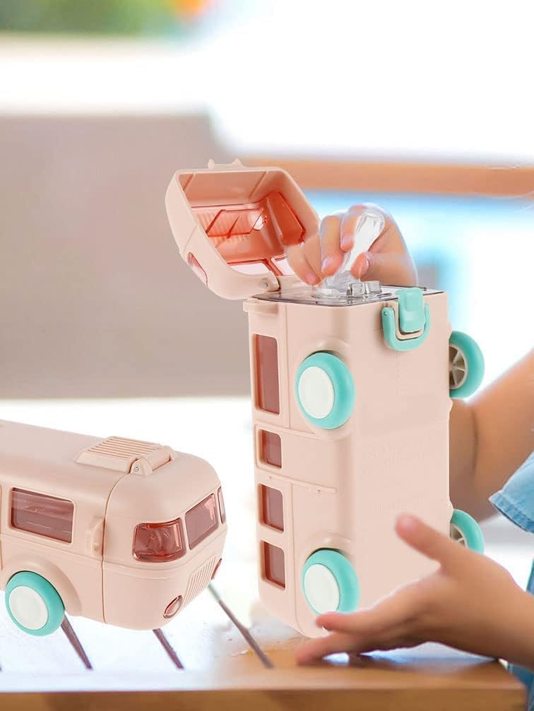 Botella de Agua Infantil en Forma de Autobús