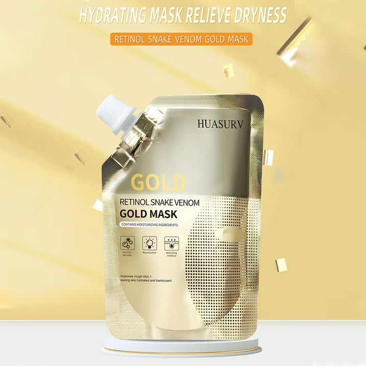 Mascarilla Facial de Retinol con Oro | Piel Más Firme, Hidratada y Luminosa