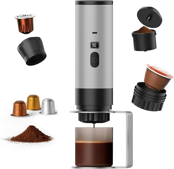Cafetera Espresso Portátil Recargable | Café Caliente Donde Quieras
