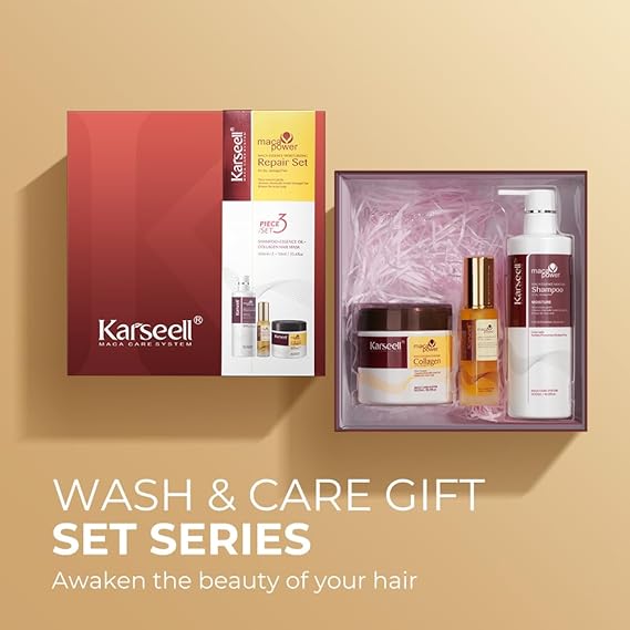 Karseell Set Capilar de Colágeno y Argán | Cabello Suave y Reparado