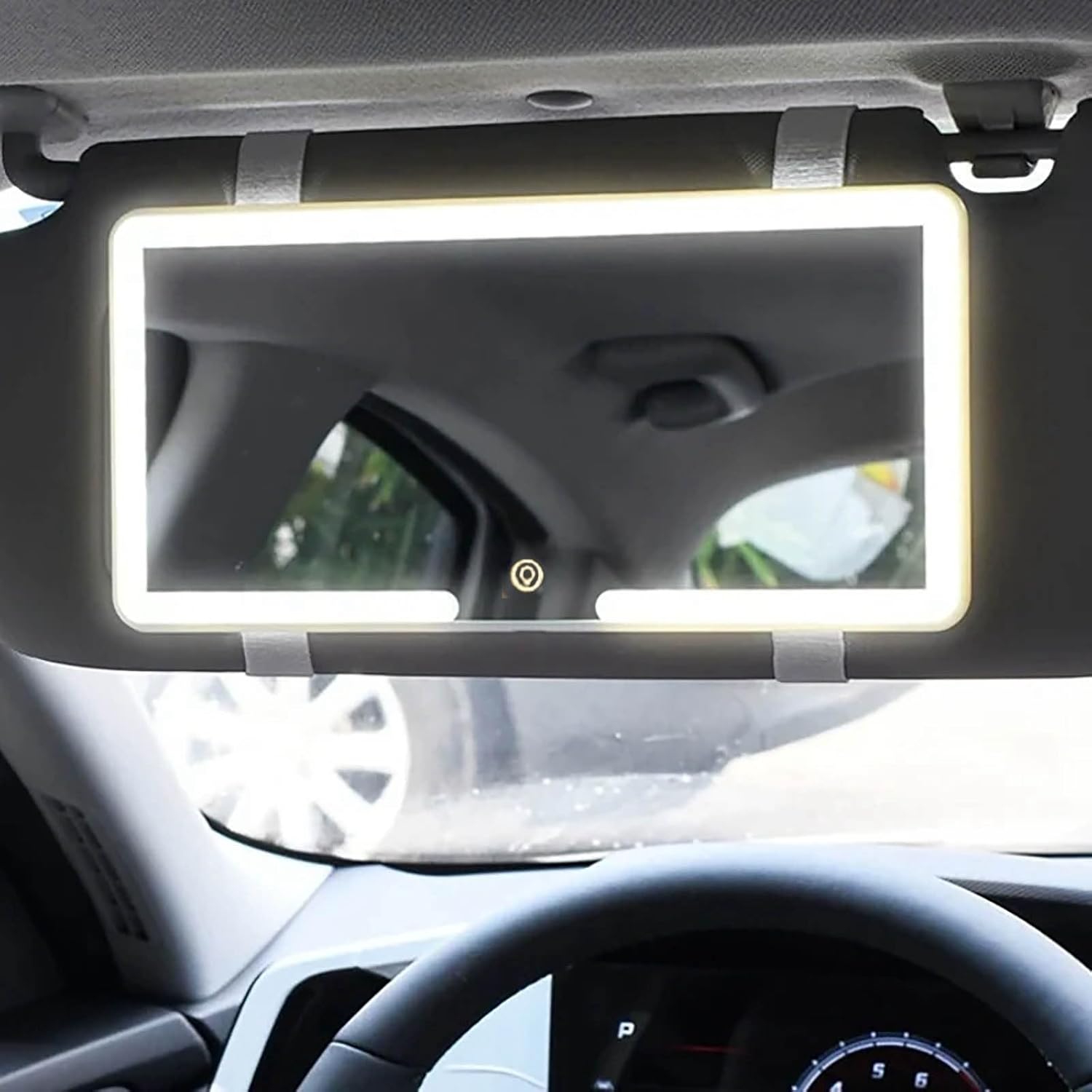 Espejo de Maquillaje para Auto con Luz LED