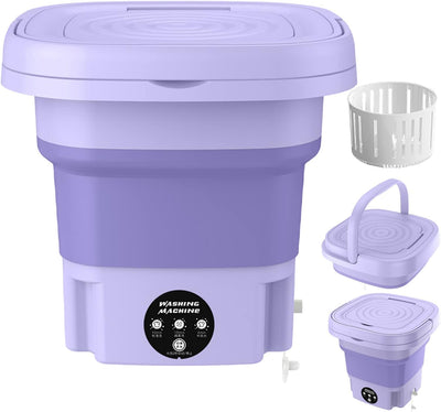 Mini Lavadora Plegable 9L | Lava tu Ropa Fácil en Cualquier Lugar