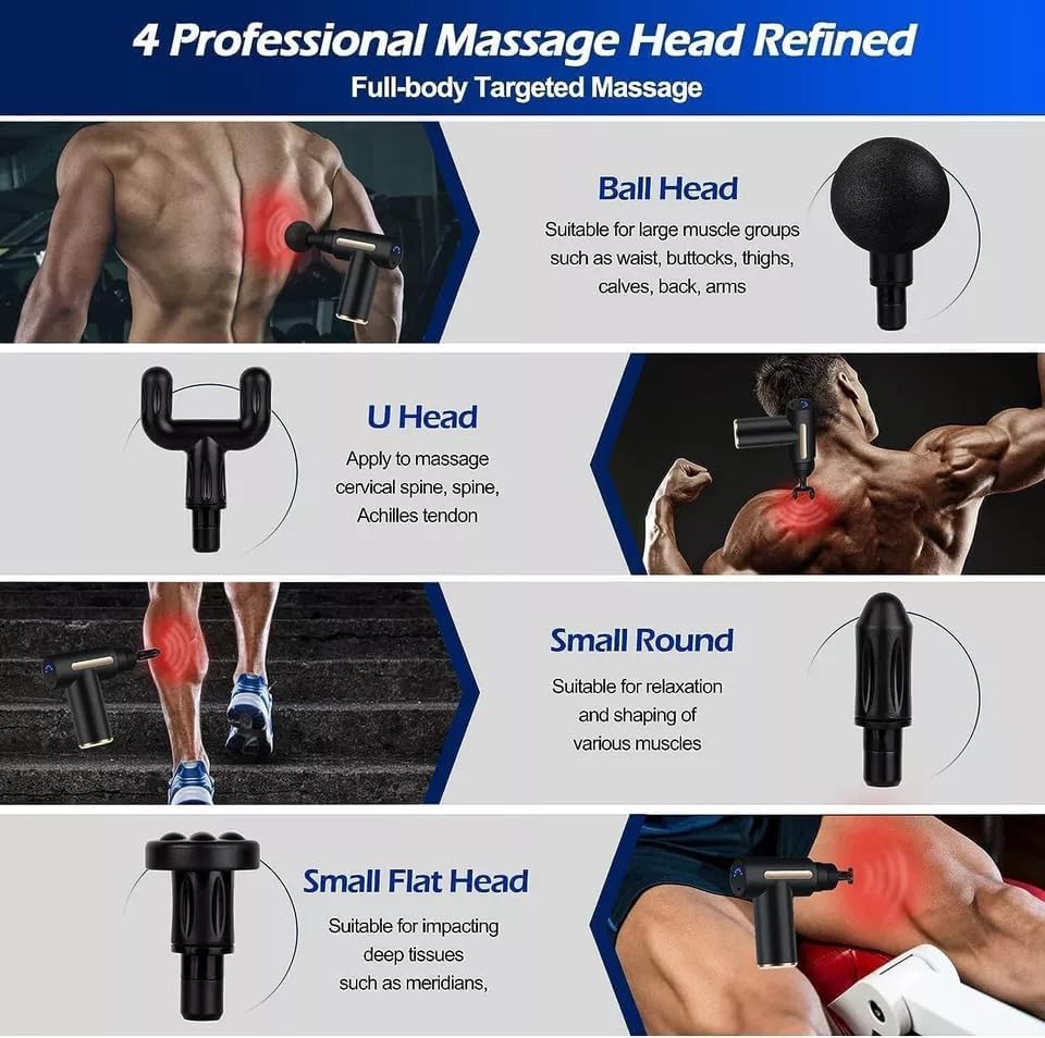 Pistola de Masaje Muscular Portátil