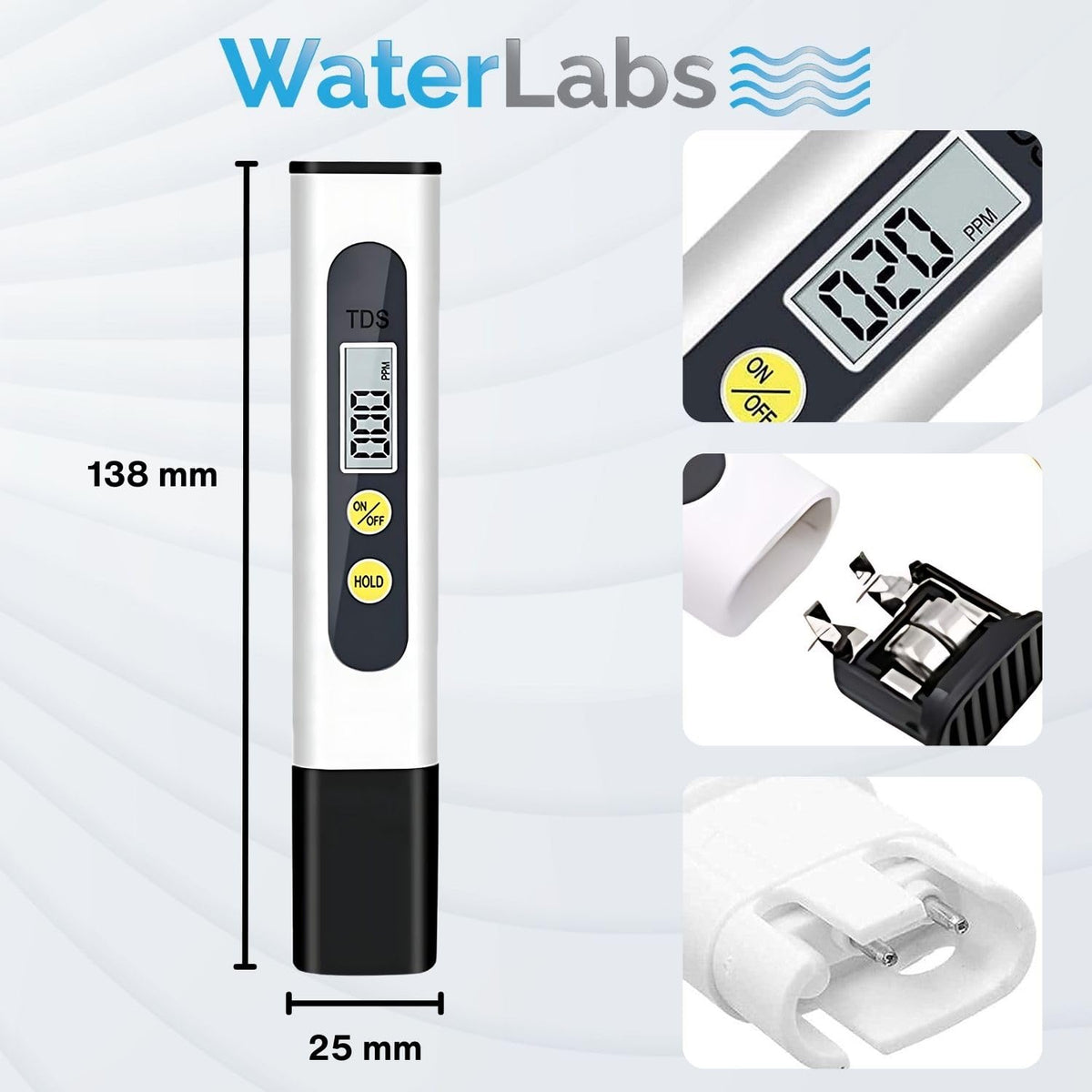 Medidor Digital de Calidad de Agua 3 en 1 (TDS, EC y Temperatura)