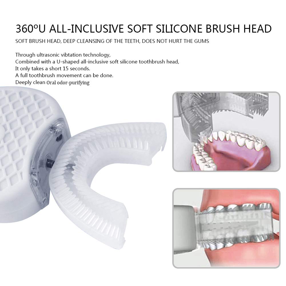 Cepillo Dental Automático en U con Luz LED