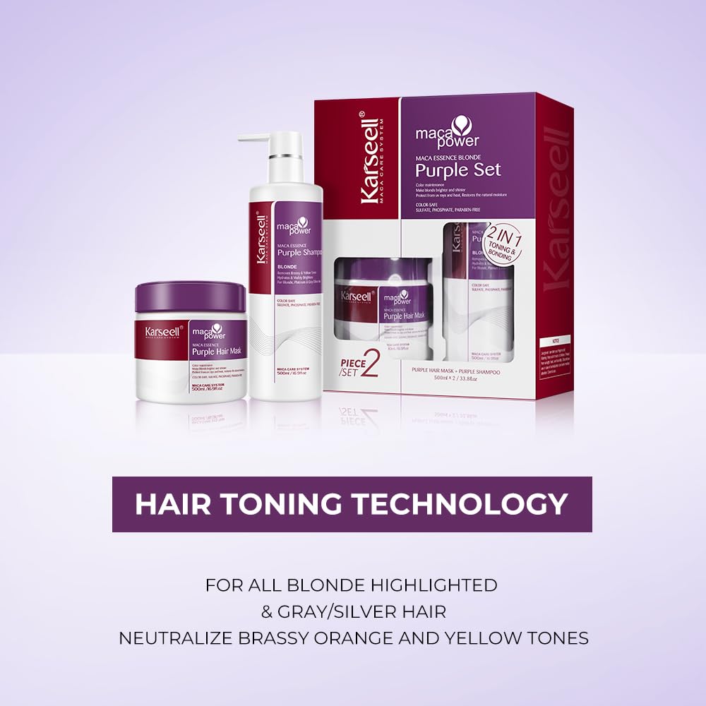 KIT MASCARILLA Y SHAMPOO MORADO KARSEELL