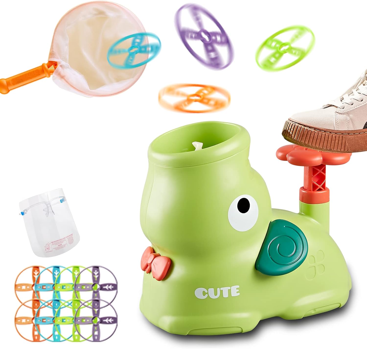 Lanzador de Discos Voladores con Pedal – Juego Divertido para Niños