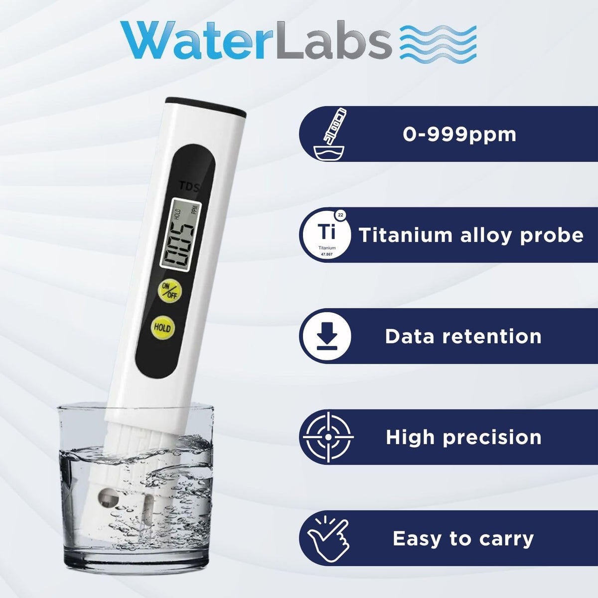 Medidor Digital de Calidad de Agua 3 en 1 (TDS, EC y Temperatura)