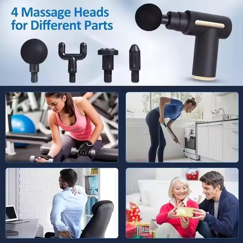 Pistola de Masaje Muscular Portátil