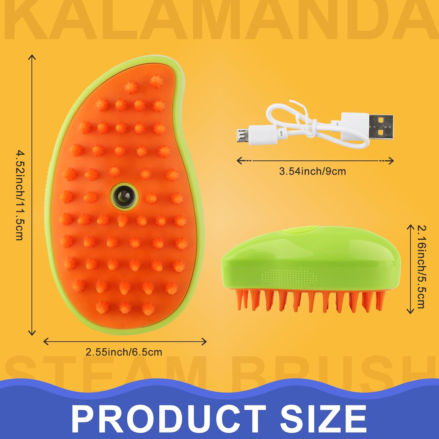 CEPILLO REMOVEDOR DE PELO PARA MASCOTAS CON VAPOR