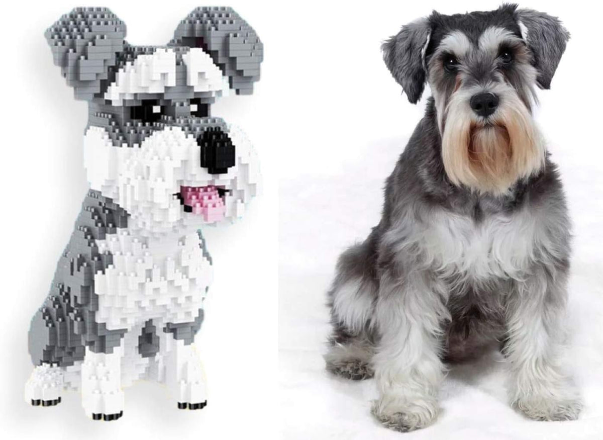 Perro de Bloques Armable 3D - Schnauzer