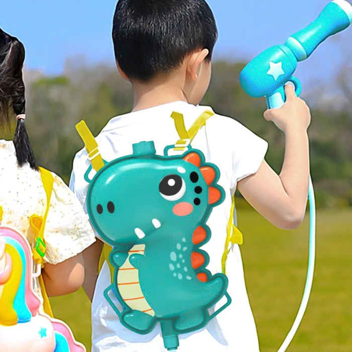 PISTOLA DE AGUA CON MOCHILA DINOSAURIO