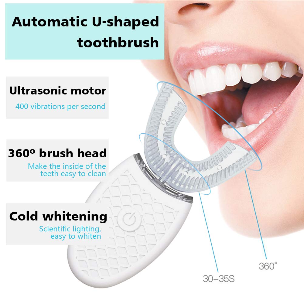 Cepillo Dental Automático en U con Luz LED