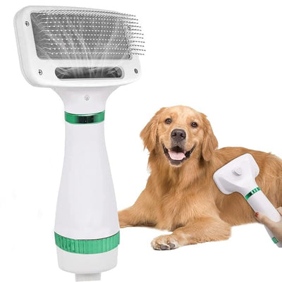 Cepillo Secador para Mascotas 3 en 1 | Seca, Cepilla y Remueve Pelo Suelto