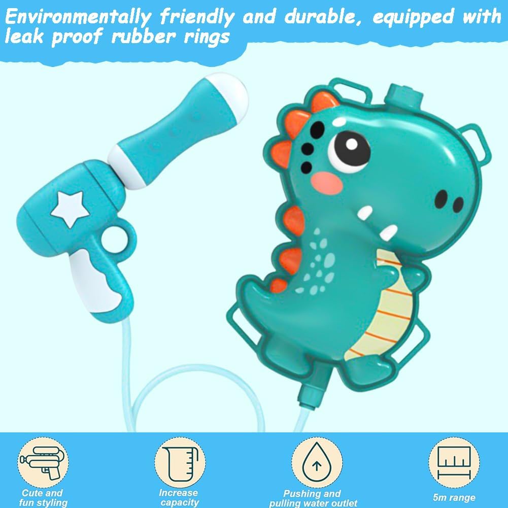 PISTOLA DE AGUA CON MOCHILA DINOSAURIO